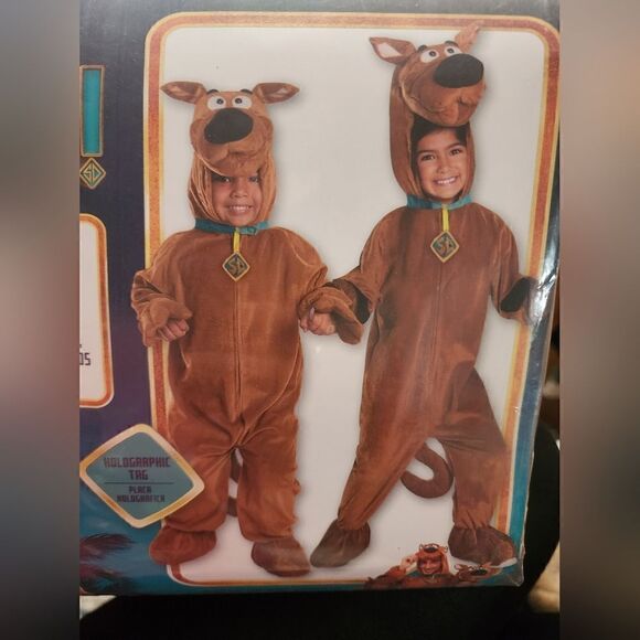 Nwt Scooby-Doo Toddler Costume For Boys or girls With Holographic Dog Tag - Picture 1 of 5